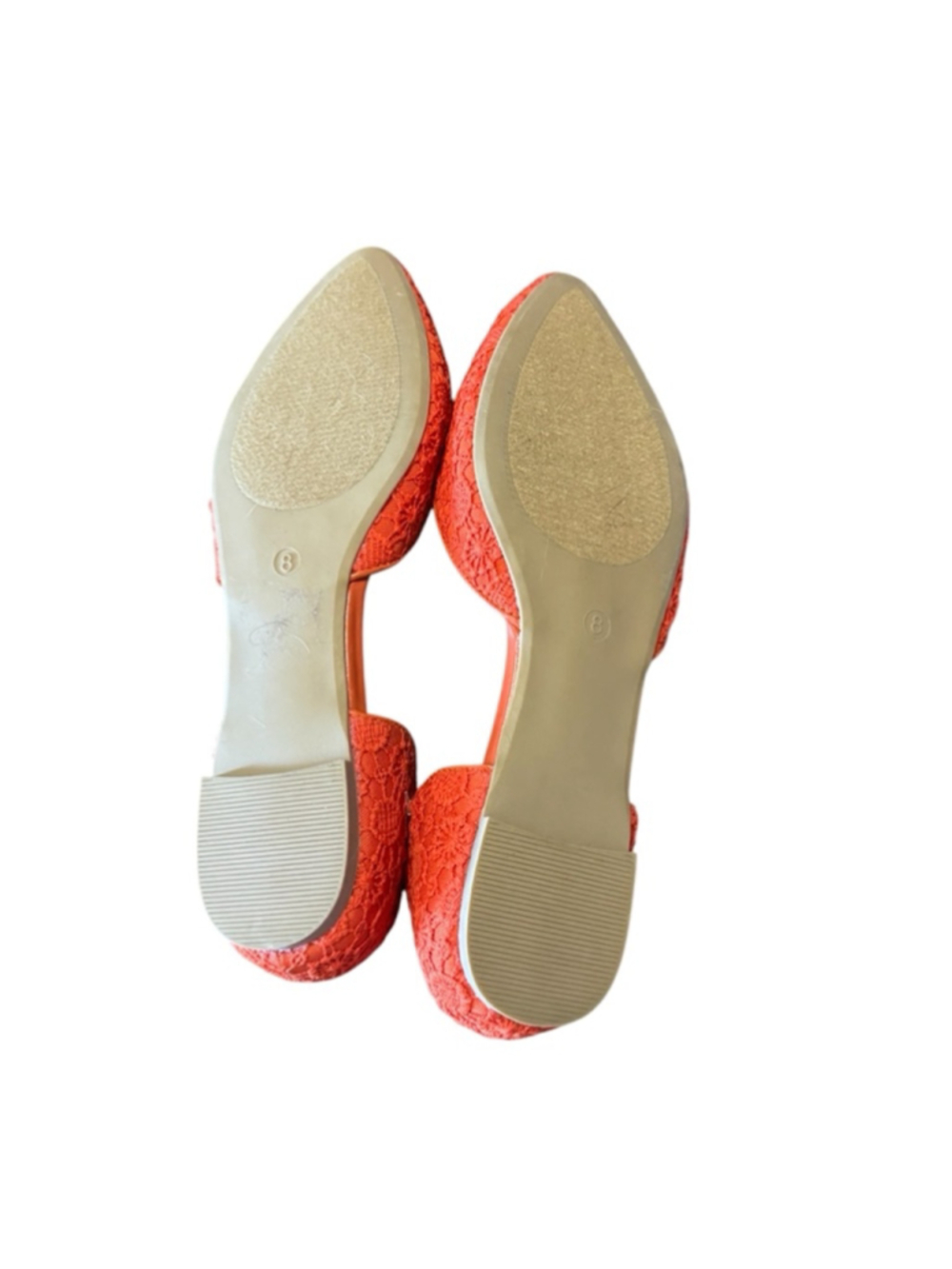 CATO women's flats coral lace size 8 New without tags - Picture 3 of 5